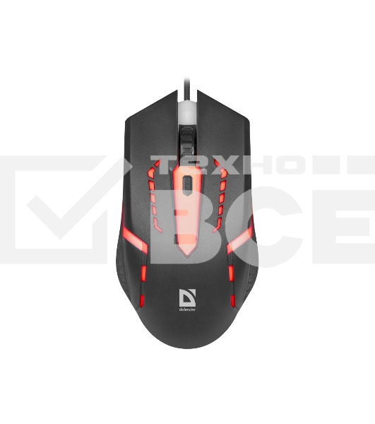Мышь проводная Defender Hit MB-601 черный, 1200 dpi, USB, кнопки - 4