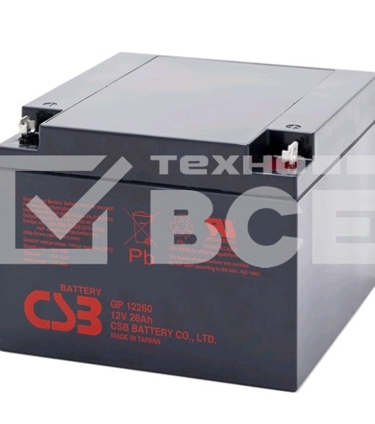 Батарея CSB GP-12260 (12V, 26Ah) для UPS клеммы F2