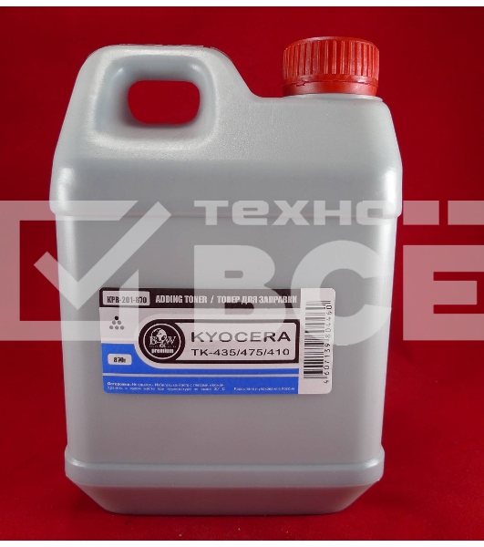 Тонер для Kyocera TK-410/420/435/475, KM-1620/1635/1650/2020/2035/2050 FS-6030MFP/6530MFP/6525MFP/6025MFP TASKalfa 180/181/220/221 (кан. 870г) B&W Premium (Tomoegawa) фас Россия