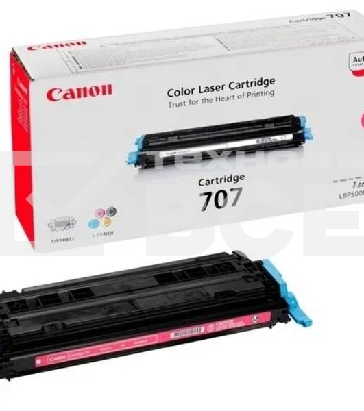 Картридж лазерный Canon 707M (9422A004) Magenta пурпурный, 2000 стр., для LBP 5000/5100
