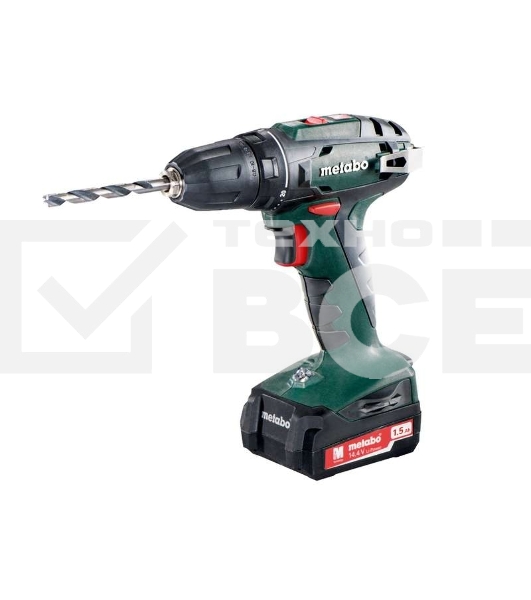 Дрель-шуруповерт аккумуляторная Metabo BS 14.4 602206550, Аккумуляторный, 14.4В, 2 АКБ, Кейс