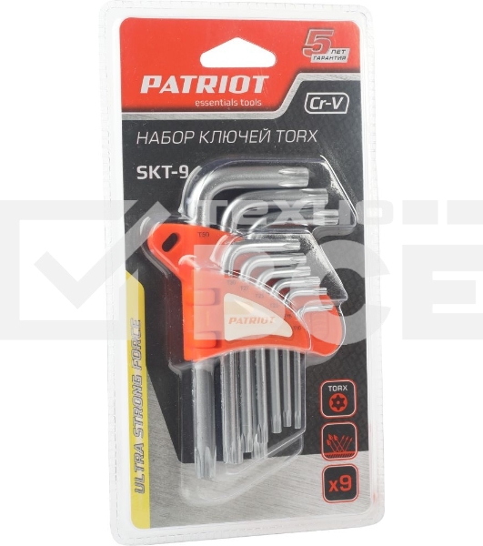 Набор ключей PATRIOT SKТ-9, TORX,T10-T50,CRV, 9 шт