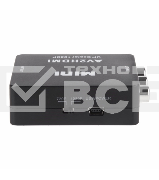 Конвертер 3 RCA на HDMI, пластик, черный  Rexant
