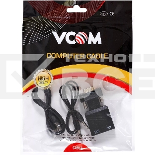Переходник VCOM CA337A VGA(M)+audio+microUSB --> HDMI(F)1080*60Hz