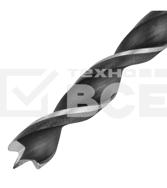 Сверло по дереву Сибртех, 12х500 мм, цилиндрический хвостовик