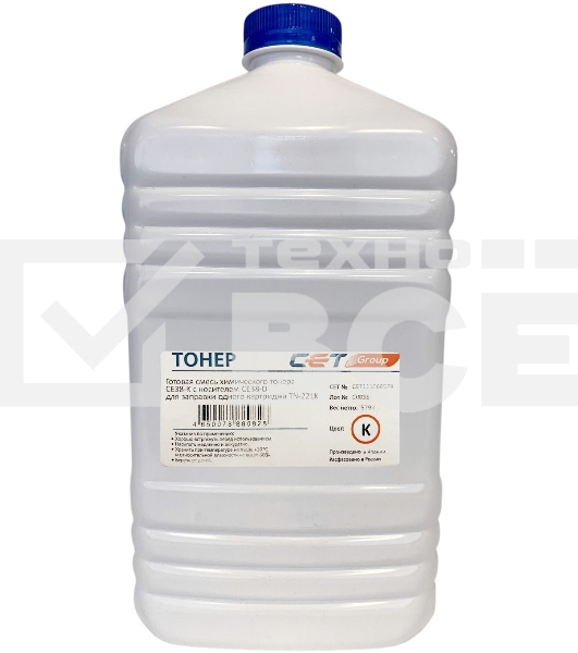 Тонер Cet CE38-K/CE38-D CET111068579 черный бутылка 579гр. (в компл.:девелопер) для принтера KONICA MINOLTA Bizhub C227/287