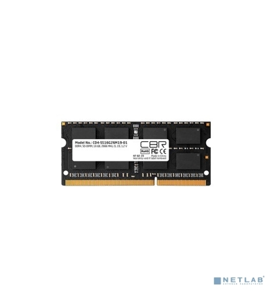 Оперативная память CBR, DDR4, 16GB (1x16 GB), 2666 MHz, CL19, SO-DIMM