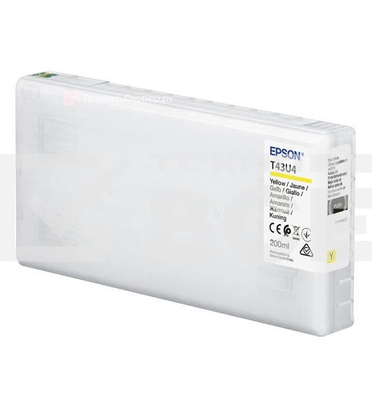 Картридж струйный Epson T43U (C13T43U440) желтый (200 мл) для SureLab SL-D800