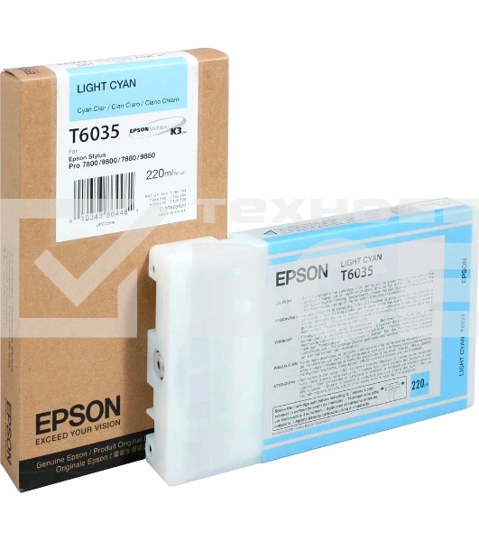 Картридж струйный Epson C13T603500 светло-голубой для Epson St Pro 7800/9800/7880/9880 (220мл)