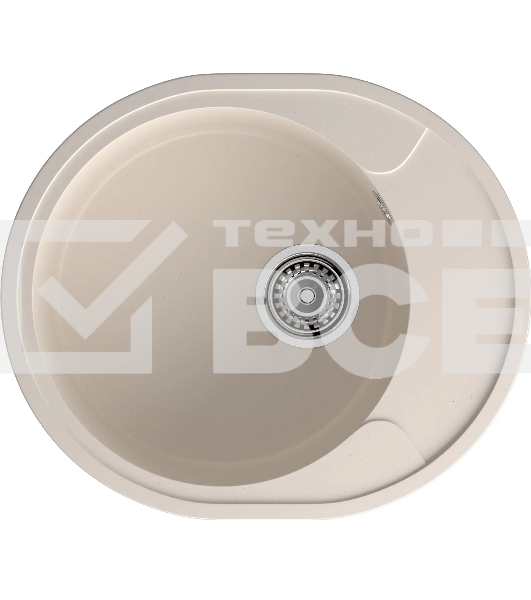 Мойка GRANFEST URBAN 857L  1-чаша+крыло 570*480мм, монтаж: врезной, материал: кварц, цвет: белый