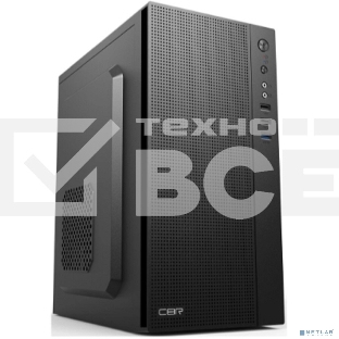 Корпус mATX Minitower CBR MX12, c БП PSU-ATX500-12EC (500W/120mm), 1*USB 3.0, 2*USB 2.0, HD Audio+Mic, Black [PCC-MATX-MX12-500W]