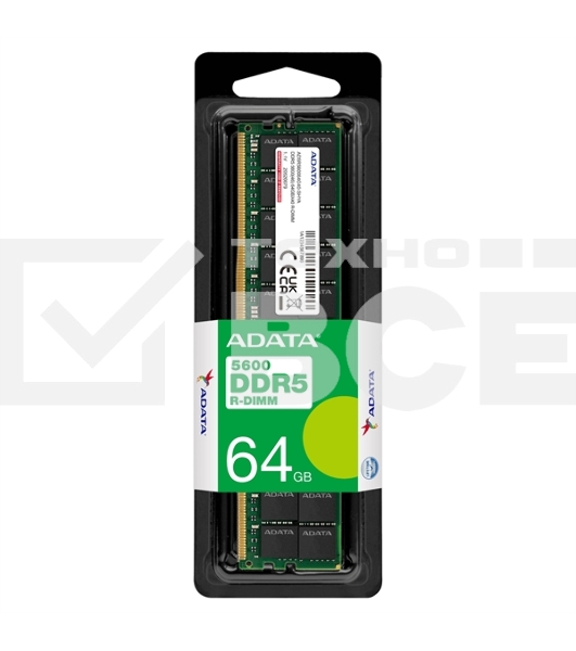 Оперативная память ADATA AD5R560064G40-SHYA, DDR5, 64Gb (1x64 Gb), 5600 MHz, CL46, RDIMM