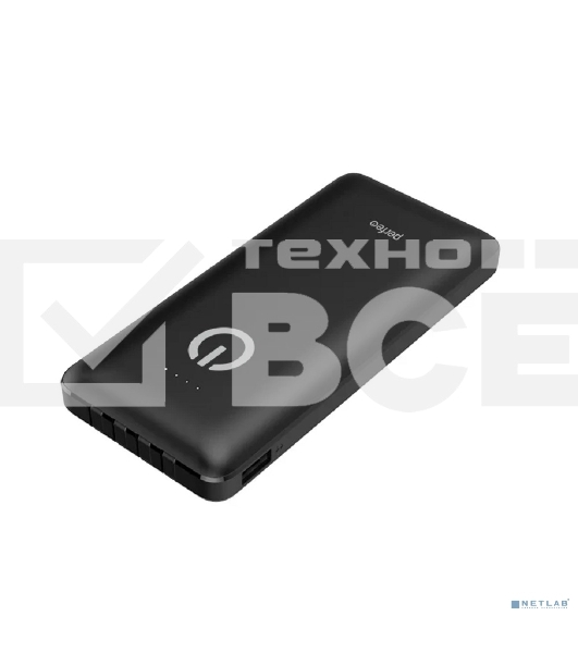 Портативный аккумулятор Powerbank Perfeo ABSOLUTE 10000mah In Micro usb,USB /Out USB,Micro usb,Type-C,Lightning, 2.1А/ черный (PF_B4878)