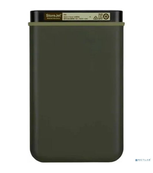 Внешний HDD 2.5' Transcend StoreJet 25M3, 2TB, USB 3.2 Gen 1 Type-A, 5400 rpm, зеленый