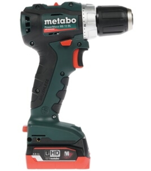 Дрель-шуруповерт Metabo PowerMaxx BS 12 6010365000, 12 В, 2 Ач, 40 Нм, щеточный