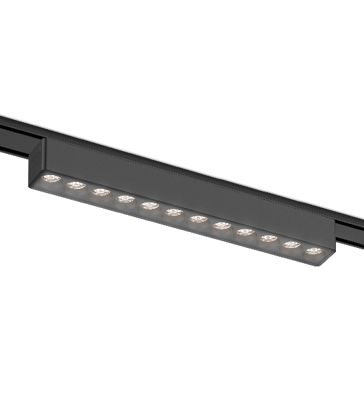 Светильник трековый светодиодный GV1409 BK черный IP20 12W 4200K 48V 24° 230*26*24