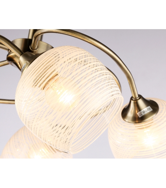 Светильник Ambrella light TR3199/5 SB/CL/FR бронза/прозрачный/белый матовый E27/5 max 40W D600*485