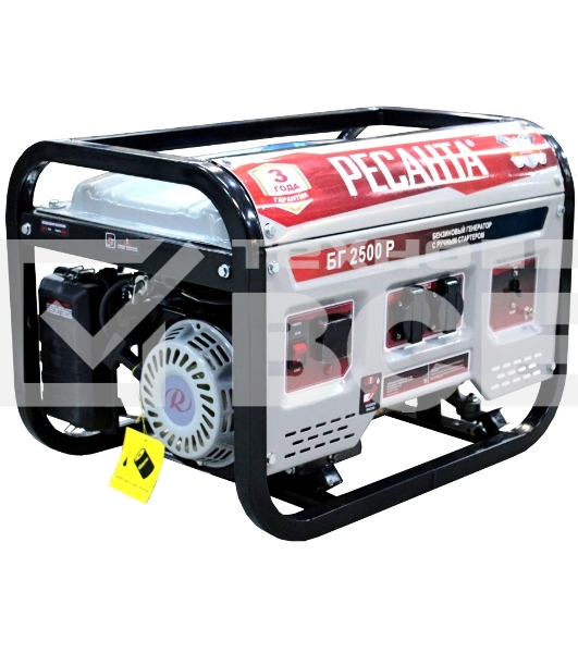 Электрогенератор бензиновый Ресанта БГ 2500 Р, 2.2 кВт, 66 дБ, 39.8 кг