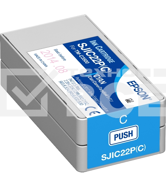Картридж струйный SJIC22P голубой для Epson C3500