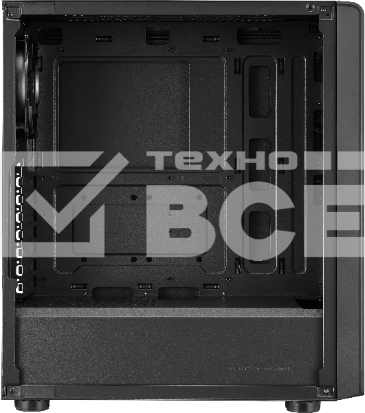 Компьютерный корпус без блока питания Cooler Master Elite 500, 2xUSB3.2, 1x120Fan, w/o PSU, Black, w/o ODD, Window TG left panel, ATX