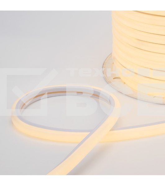 Гибкий неон LED SMD, форма – D, 16х16 мм, теплый белый, 120 LED/м, бухта 50 м
