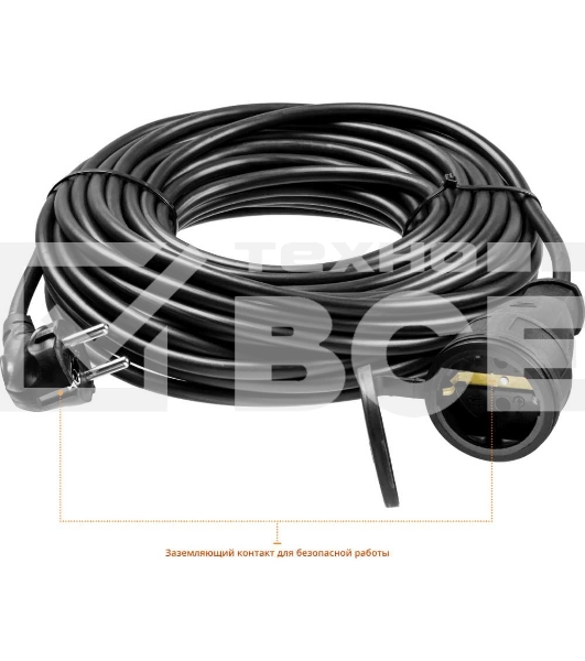 Удлинитель-шнур MC 315, 30 м, 3500 Вт, 1 гнездо, ПВС 3х1,5 мм2, STAYER