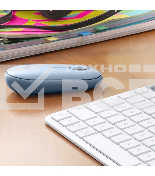 Мышь беспроводная Logitech Pebble M350 серый, 1000 dpi, радиоканал, Bluetooth, USB, кнопки - 3