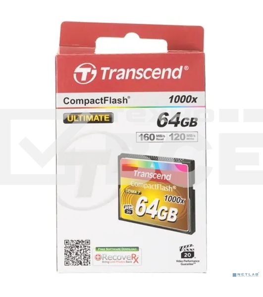 Флеш карта CF 64Gb Transcend TS64GCF1000 (1000X) 