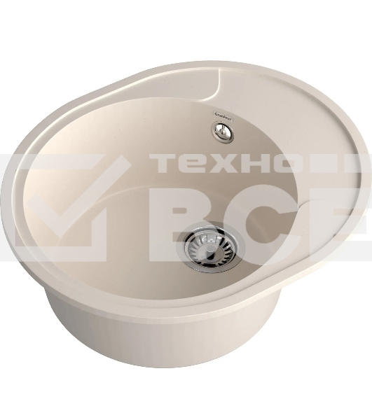 Мойка GRANFEST URBAN 857L  1-чаша+крыло 570*480мм, монтаж: врезной, материал: кварц, цвет: белый