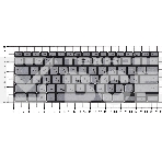 Клавиатура для ноутбука Asus Zenbook Flip 14 UX462DA серебристая с подсветкой, фото2