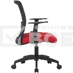 Кресло компьютерное Cactus CS-MC333-BKRD черный, сиденье темно-красный, сетка/ткань, низк.спин. крестов. пластик, пластик черный, фото8
