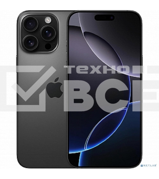 Смартфон Apple iPhone 16 Pro Max, 8/256Gb, черный титан