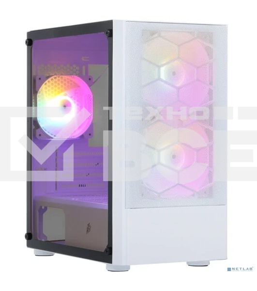 Корпус 1STPLAYER FIREBASE X4-M White / mATX, TG / 1x120mm & 2x140mm LED fans inc. / X4-M-WH-2F1P-W-1F1-W