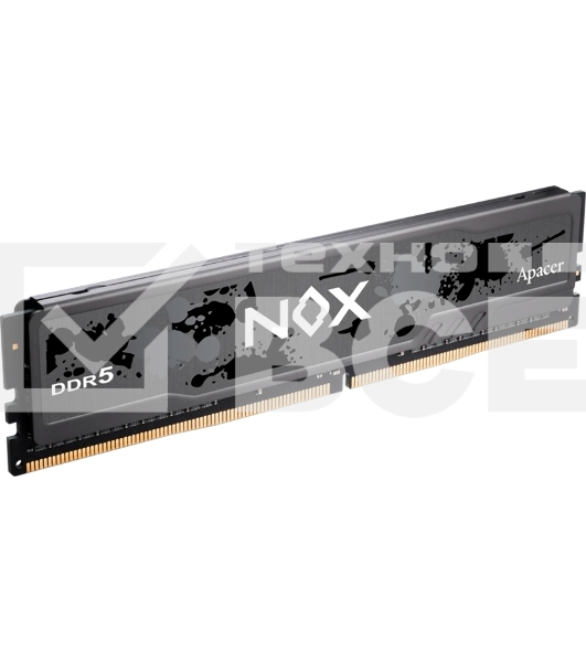 Оперативная память Apacer Nox, DDR5, 16Gb (1x16 GB), 6000 MHz, CL40, DIMM, радиатор, черный