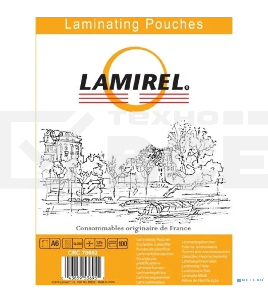 Пленка для ламинирования Lamirel LA-7866201 А6, 125мкм, 100 шт.