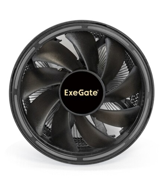 Кулер для процессора ExeGate Dark Magic EE126A-RGb черный, 120 мм, алюминий, 1800 об/мин, 18 дБ, 3 pin, 100 Вт, 95 мм