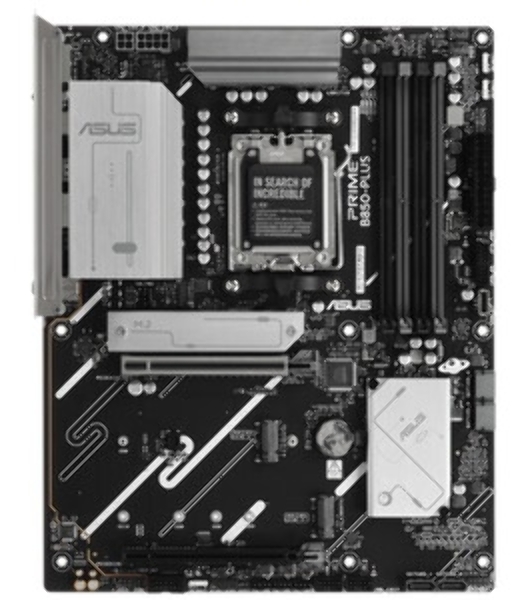 Материнская плата ASUS PRIME B850-PLUS, AM5, AMD B850, 4xDDR5, 4xSATA, 3xM.2, 1xPCIe 5.0 x16, 1xPCIe 4.0 x16, 1xDP, 1xHDMI, 1x2.5Gb LAN, 4xUSB-A 10Gbps, 1xUSB-C 10Gbps, 2xUSB-A 5Gbps, 2xUSB-A 2.0, 3x3.5 мм, 7.1, ATX