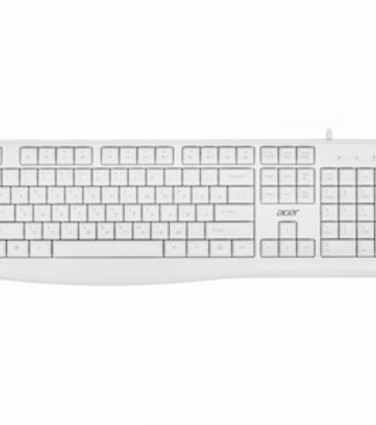 Клавиатура проводная Acer OKW301 (ZL.KBDCC.01B), USB, белый