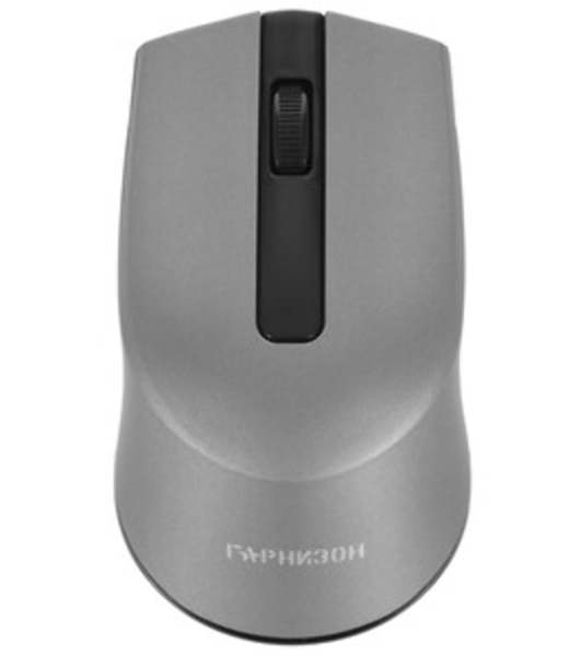Мышь беспроводная Гарнизон GMW-475 серый, 1000 dpi, радиоканал, USB, кнопки - 3