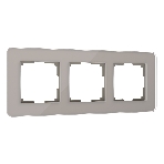 Рамка на 3 поста Elite (дымчатый, стекло) W0032417, фото 1