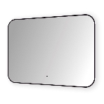 Зеркало Bau Black Rand 100х70, с LED фоновой подсветкой, бесконтактным сенсором, черной окантовкой, фото 1
