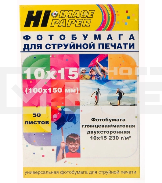 Фотобумага глянц/матовая двусторонняя (Hi-image paper) 10x15, 230 г/м, 50 л.