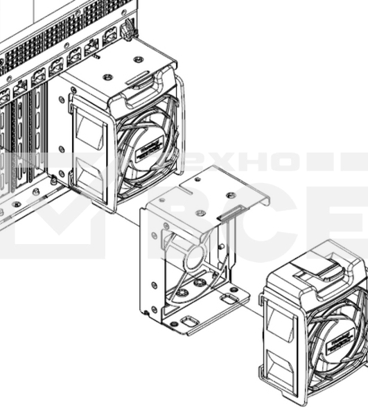 Набор охлаждения Supermicro SC747B X10 Passive GPU Kit