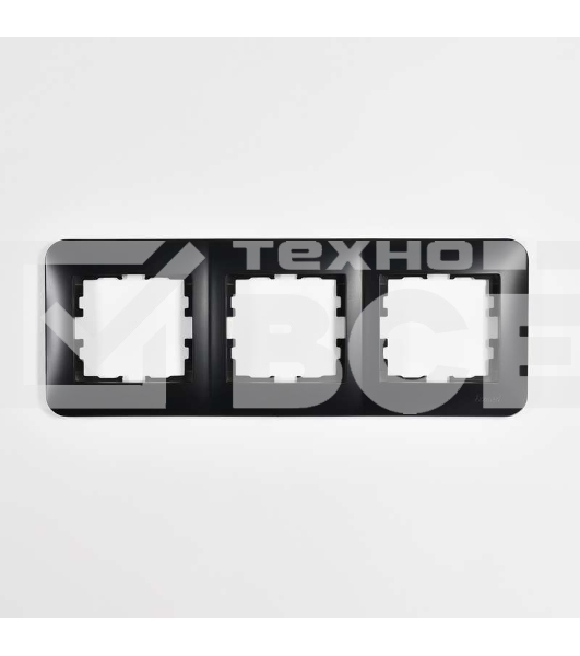 Рамка 3-м KARINA LIFE горизонт. черный бархат LEZARD 708-4200-148