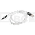 Кабель USB 2.0 hoco X21, силиконовая оплетка, AM/microBM, бело-черный, 1м, фото4