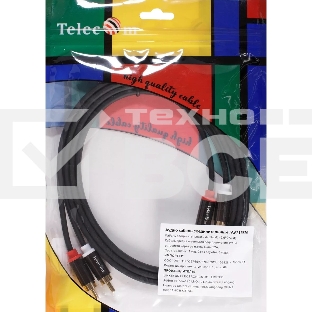 Кабель соединит 2xRCA (M) - 2xRCA (M),1.5m, TelecomPRO <TAV7158M-1.5M>