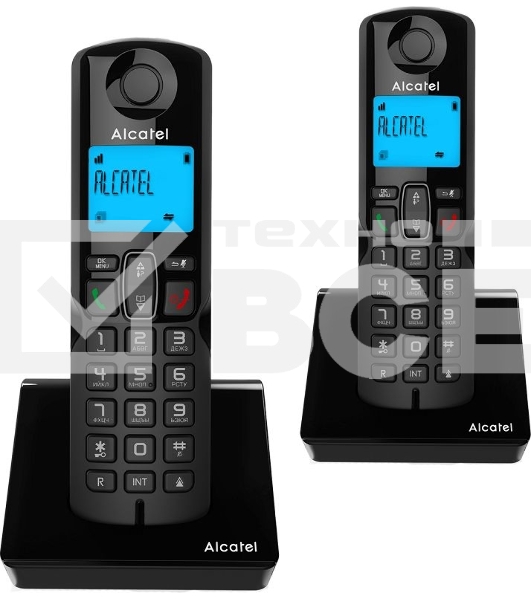 Радиотелефон ALCATEL S230 DUO RU черный