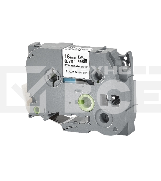 Кассета с лентой S'OK by Sakura Printing TZES241 для Brother, черный на белом, 18мм/8м, наклейка