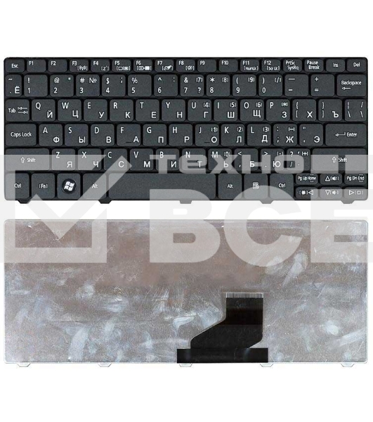 Клавиатура для ноутбука Acer Aspire One 521 532H AO532H D255 D260 D270 NAV50 PAV80 черная