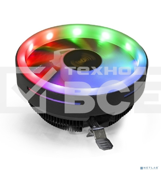 Кулер для процессора ExeGate Dark Magic EE126R-PWM.RGB черный, 120 мм, алюминий, 2000 об/мин, 24 дБ, 4 pin, 100 Вт, 67 мм